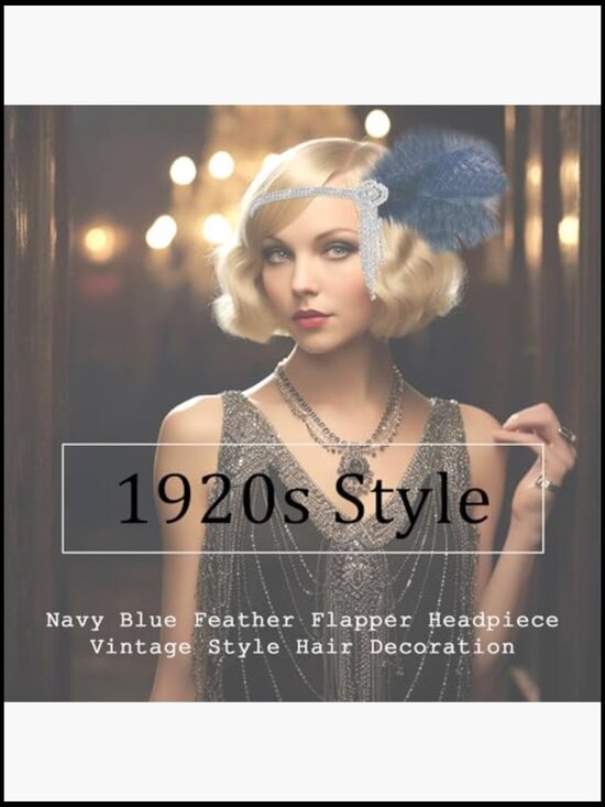 Gatsby Flapper Headband Rhinestone Tassel Roaring 20s Party Accessory Stretch